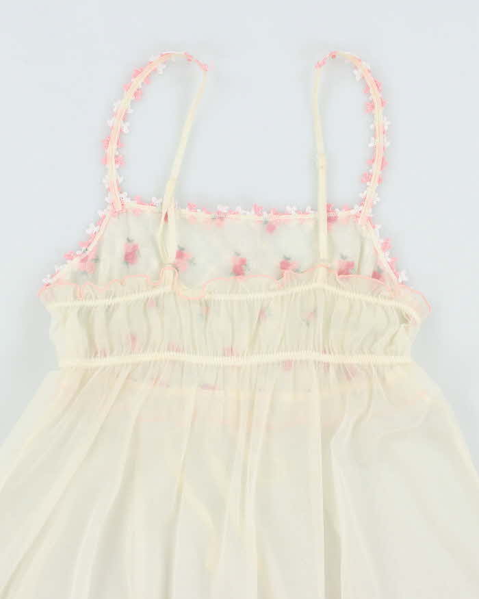 Vintage 90s Mesh Sip Mini Dress - XS