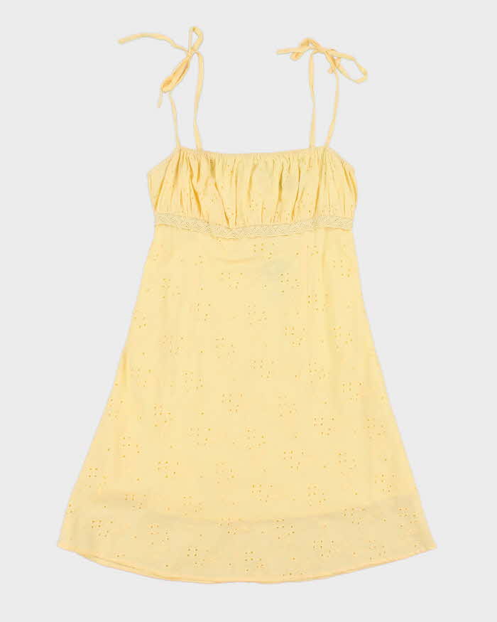 Vintage Y2k 00s Pusch Yellow Mini Dress - M