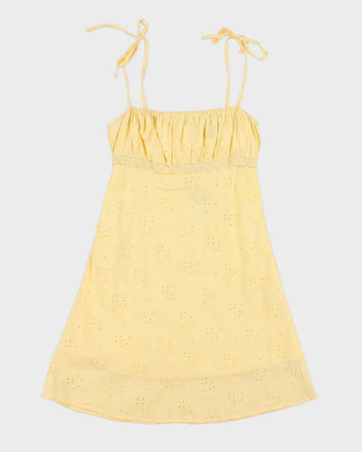 Vintage Y2k 00s Pusch Yellow Mini Dress - M