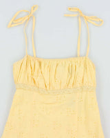 Vintage Y2k 00s Pusch Yellow Mini Dress - M