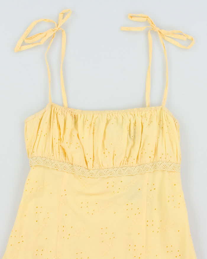 Vintage Y2k 00s Pusch Yellow Mini Dress - M