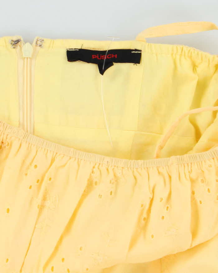 Vintage Y2k 00s Pusch Yellow Mini Dress - M