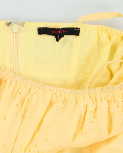 Vintage Y2k 00s Pusch Yellow Mini Dress - M