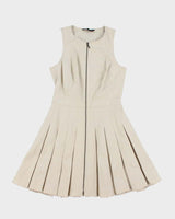Vintage Y2k 00s Armani Exchange Pleated Zip-Up Dress - S