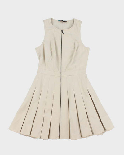 Vintage Y2k 00s Armani Exchange Pleated Zip-Up Dress - S