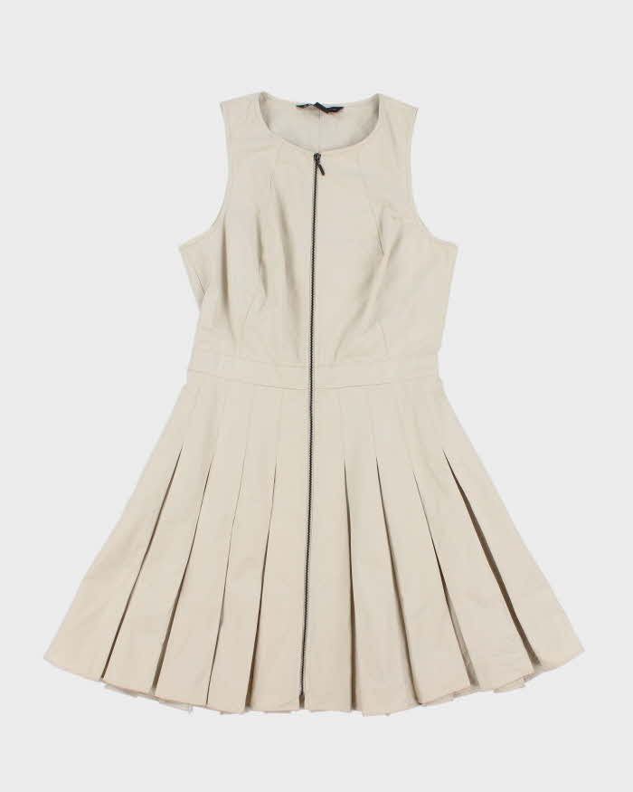 Vintage Y2k 00s Armani Exchange Pleated Zip-Up Dress - S