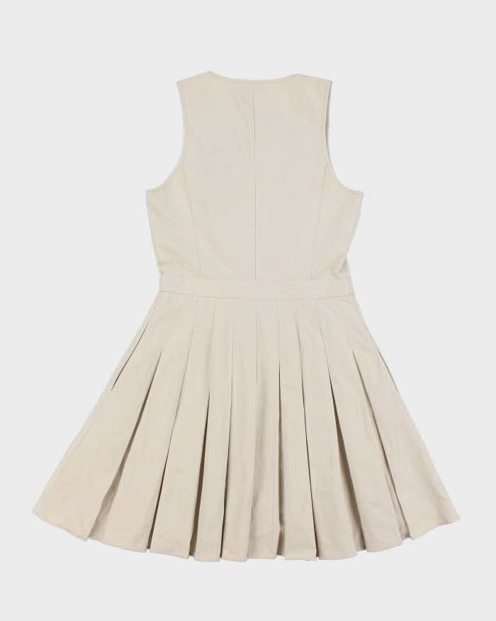 Vintage Y2k 00s Armani Exchange Pleated Zip-Up Dress - S