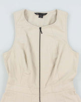 Vintage Y2k 00s Armani Exchange Pleated Zip-Up Dress - S