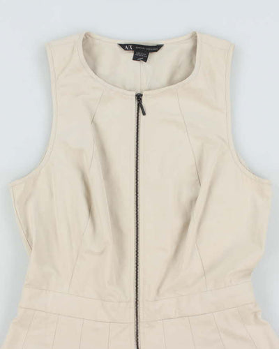 Vintage Y2k 00s Armani Exchange Pleated Zip-Up Dress - S