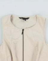 Vintage Y2k 00s Armani Exchange Pleated Zip-Up Dress - S