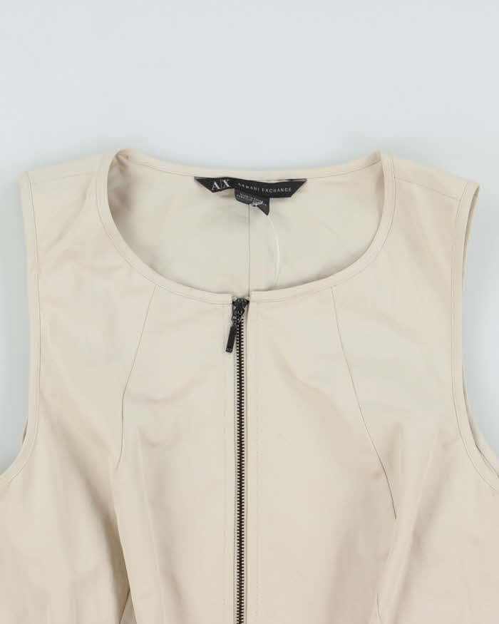 Vintage Y2k 00s Armani Exchange Pleated Zip-Up Dress - S