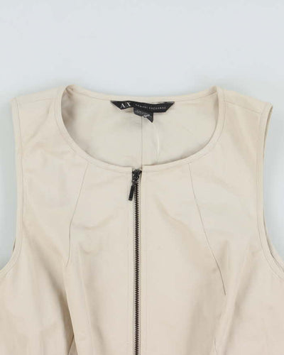 Vintage Y2k 00s Armani Exchange Pleated Zip-Up Dress - S