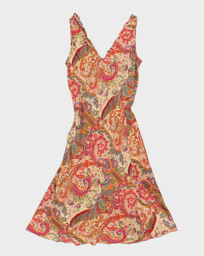 Vintage 90s Angie Paisley Pattern Dress - M
