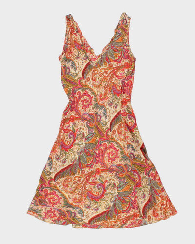 Vintage 90s Angie Paisley Pattern Dress - M