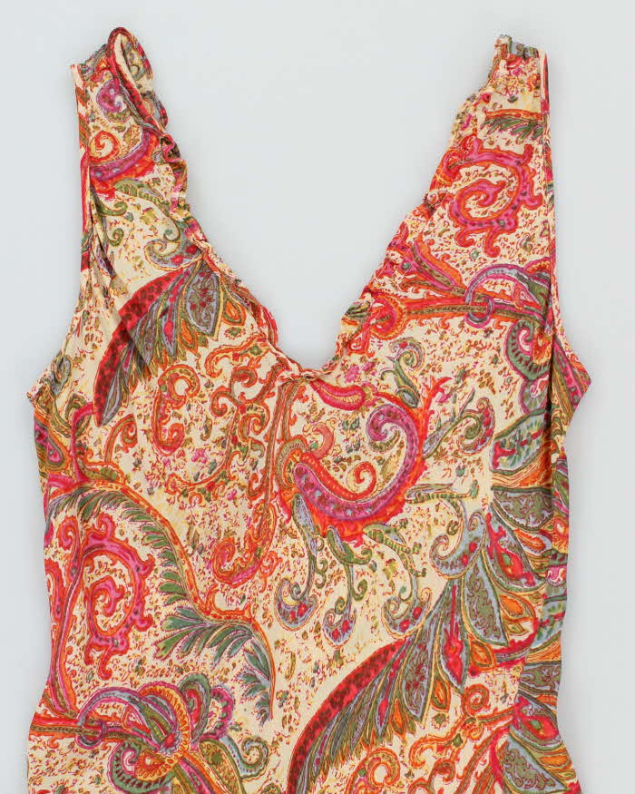 Vintage 90s Angie Paisley Pattern Dress - M