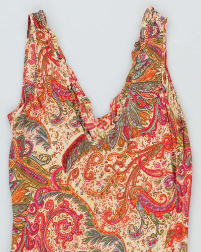 Vintage 90s Angie Paisley Pattern Dress - M