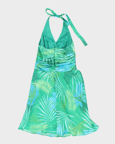 Vintage Y2k 00s Jones New York Silk Halter Neck Dress - M