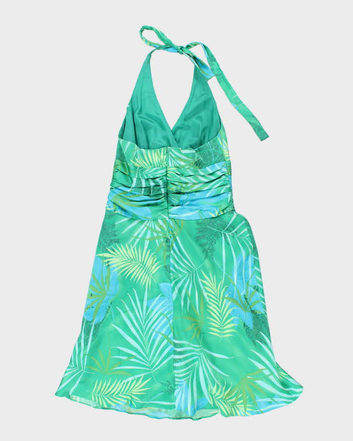 Vintage Y2k 00s Jones New York Silk Halter Neck Dress - M