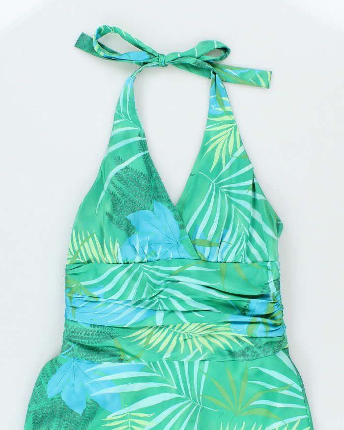 Vintage Y2k 00s Jones New York Silk Halter Neck Dress - M