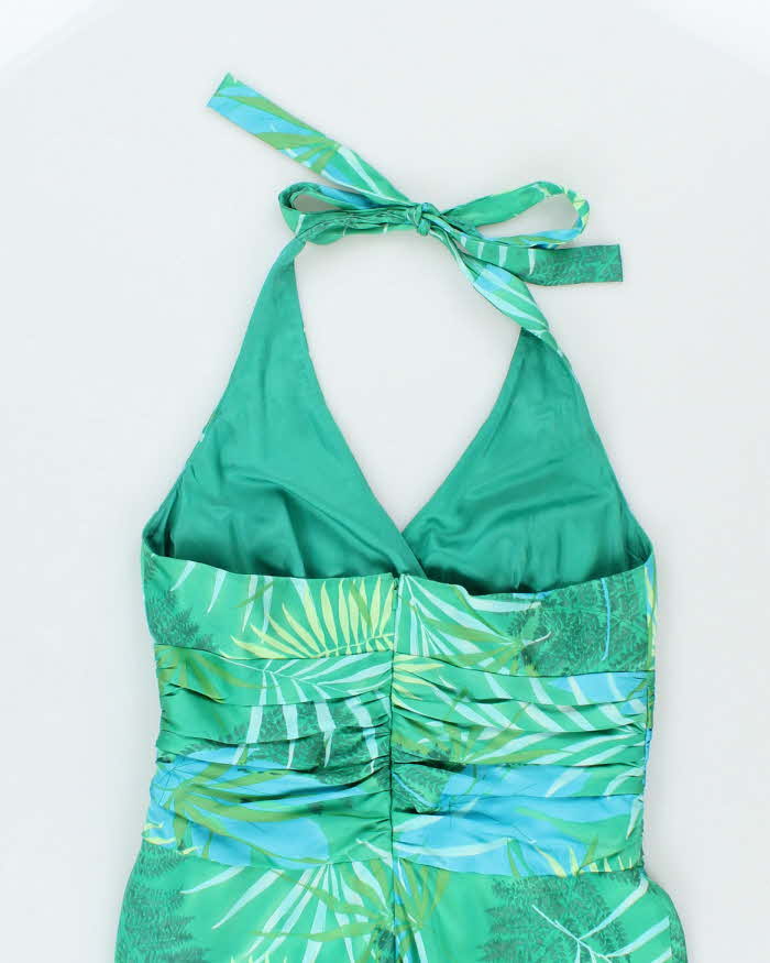 Vintage Y2k 00s Jones New York Silk Halter Neck Dress - M