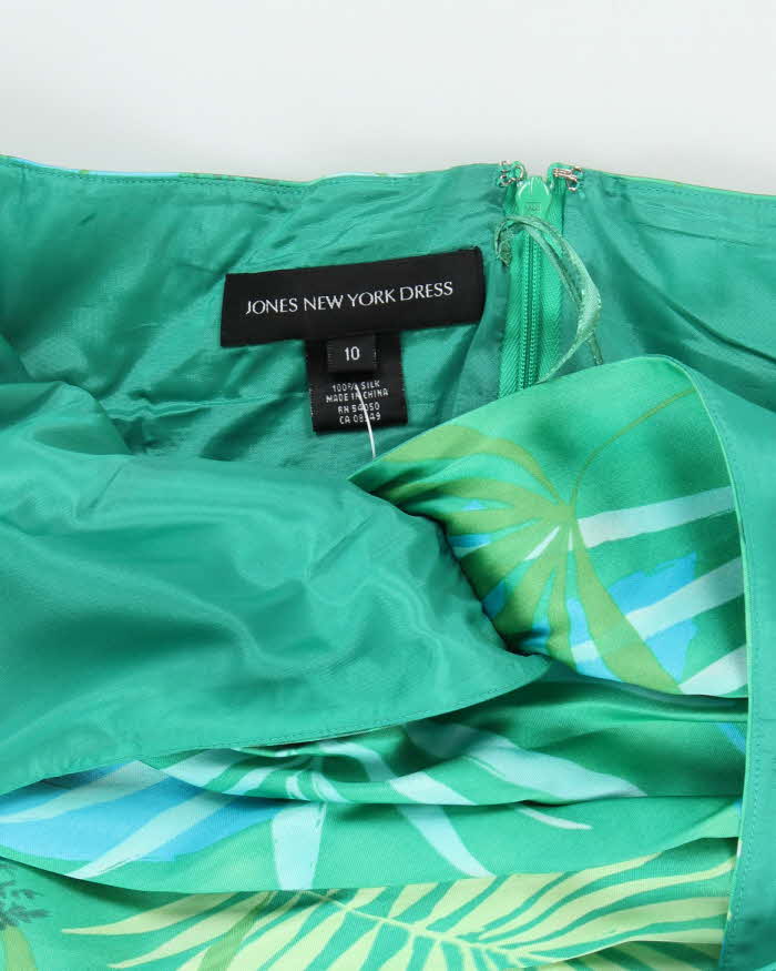 Vintage Y2k 00s Jones New York Silk Halter Neck Dress - M