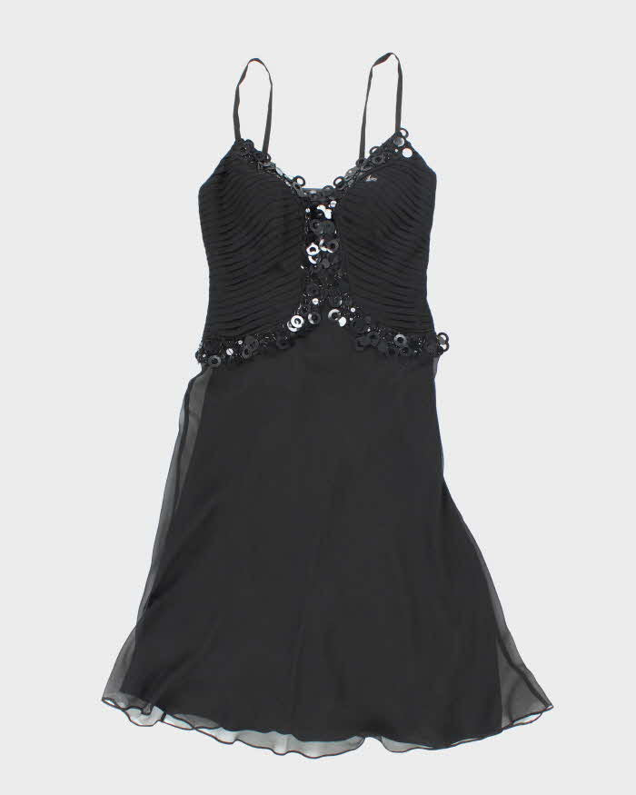 Vintage Y2k 00s Morell Maxi Sequin Silk Dress - S