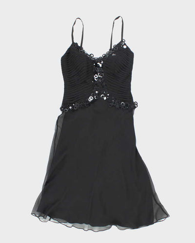 Vintage Y2k 00s Morell Maxi Sequin Silk Dress - S
