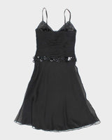 Vintage Y2k 00s Morell Maxi Sequin Silk Dress - S