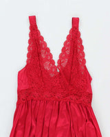 Vintage 90s Unmentionables Red Slip Dress - S