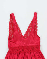 Vintage 90s Unmentionables Red Slip Dress - S