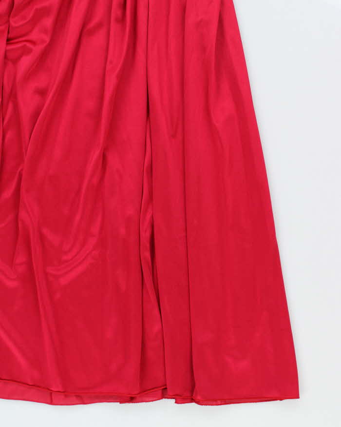 Vintage 90s Unmentionables Red Slip Dress - S