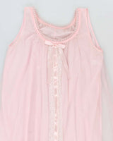 Vintage 70s Baby Doll Pink Nightie Slip Dress - M