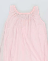 Vintage 70s Baby Doll Pink Nightie Slip Dress - M