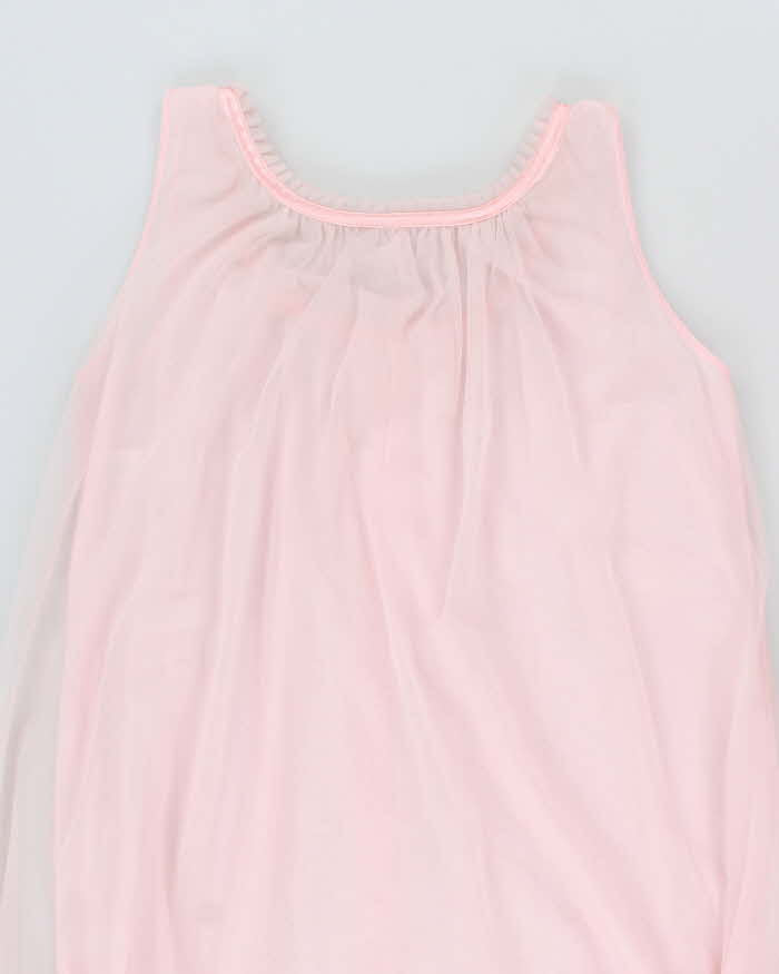 Vintage 70s Baby Doll Pink Nightie Slip Dress - M