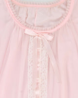 Vintage 70s Baby Doll Pink Nightie Slip Dress - M