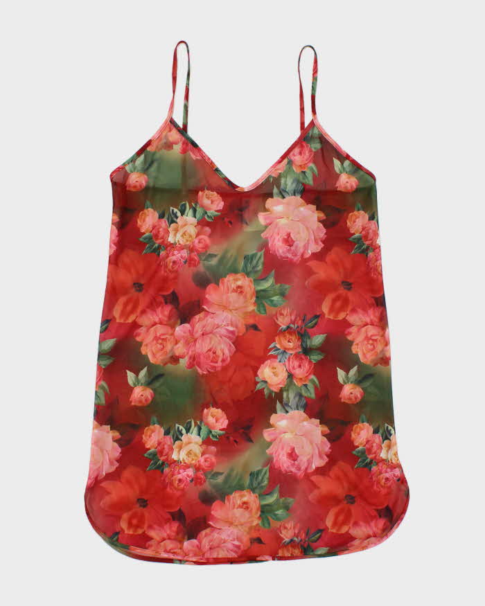 Vintage 90s Undercover Wear Sheer Floral Slip Dress - S