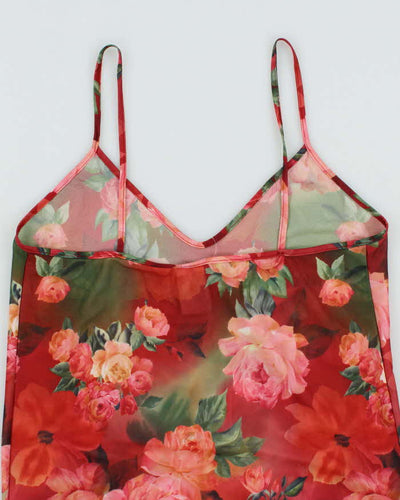 Vintage 90s Undercover Wear Sheer Floral Slip Dress - S
