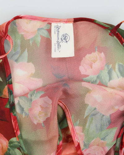 Vintage 90s Undercover Wear Sheer Floral Slip Dress - S