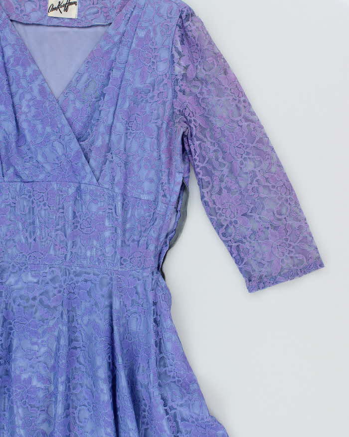 Vintage 50s Ann Kauffman Lace Dress - L