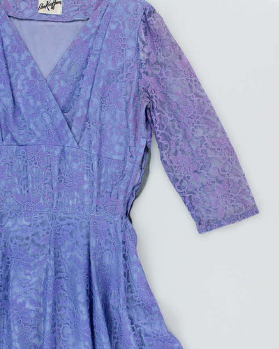 Vintage 50s Ann Kauffman Lace Dress - L