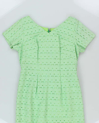 Vintage 60s Green Embroidered Dress - M