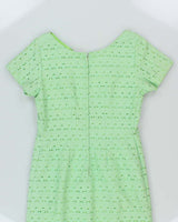 Vintage 60s Green Embroidered Dress - M