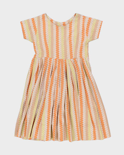 Vintage 50s Spotty Pleated Baby Doll Dress - S