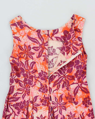 Vintage 60s Candy Casuals Hawaiian Print Dress - M