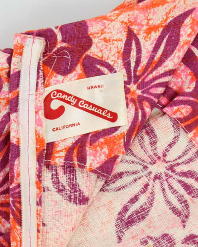 Vintage 60s Candy Casuals Hawaiian Print Dress - M
