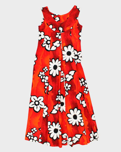 Vintage 70s Island Casuals Hawaiian Maxi Dress - M