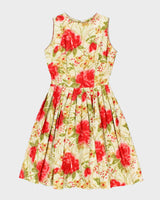 Vintage 50s Henry Allen Floral A-Line Dress - M
