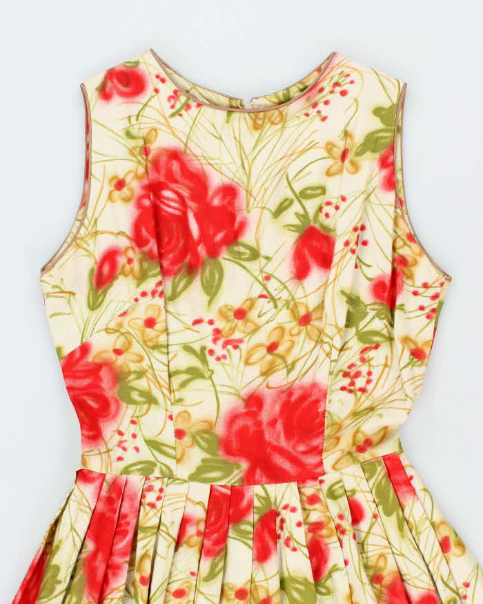 Vintage 50s Henry Allen Floral A-Line Dress - M