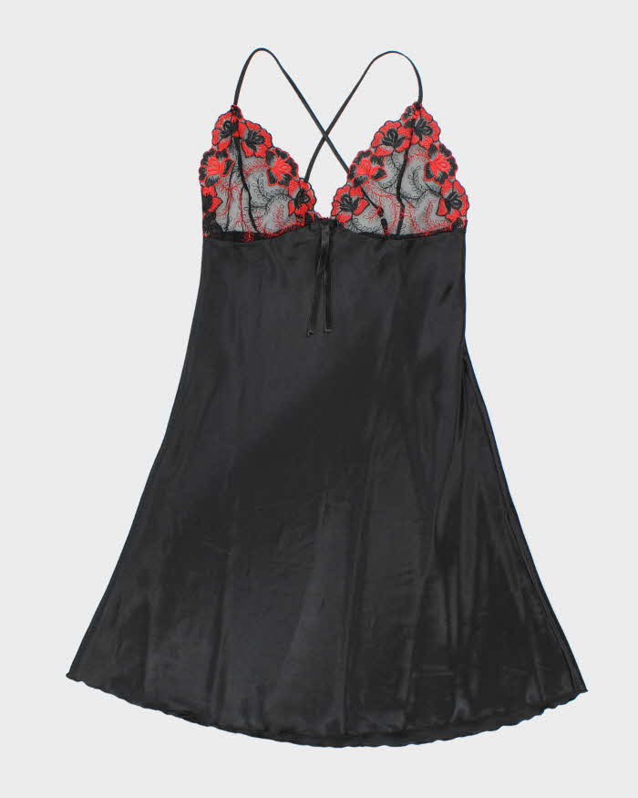 Vintage Y2k 00s Ahu Lingerie Satin Slip Dress - S