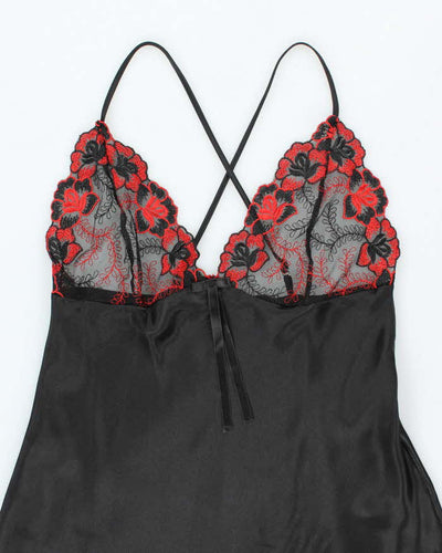 Vintage Y2k 00s Ahu Lingerie Satin Slip Dress - S